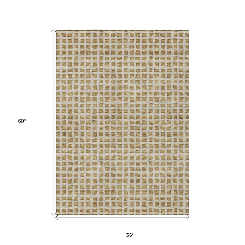 HomeRoots Geometric Transitional Rectangle Outdoor Rug