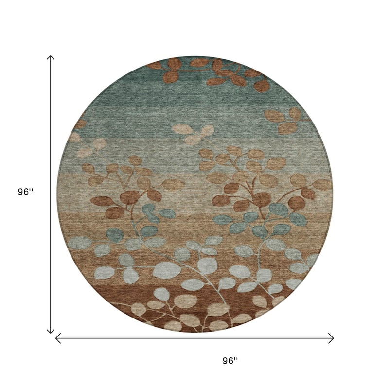 HomeRoots Floral Transitional Rectangle Outdoor Rug