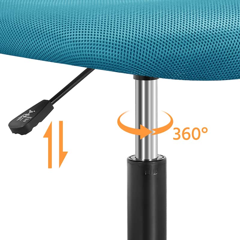 Yaheetech Adjustable Armless Office Chair Swivel Computer Study Chair