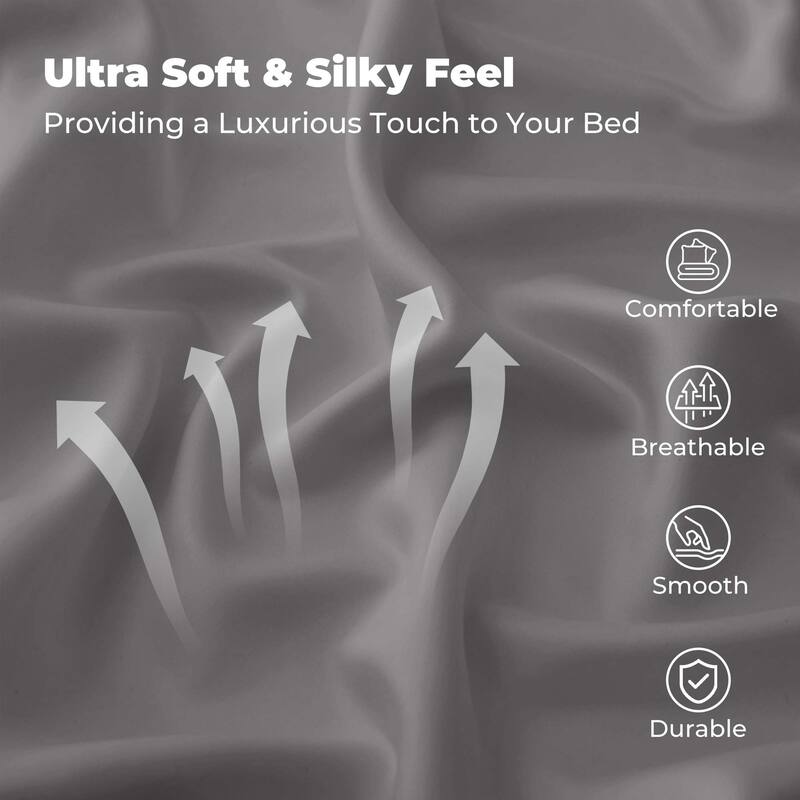 3 Piece All Season Silky Soft Satin Reversible Comforter Set