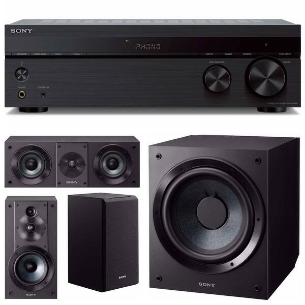 Shop Sony Strdh190 2 Ch Stereo Receiver Phono Bluetooth With Speakers And Subwoofer Black Overstock 20684741