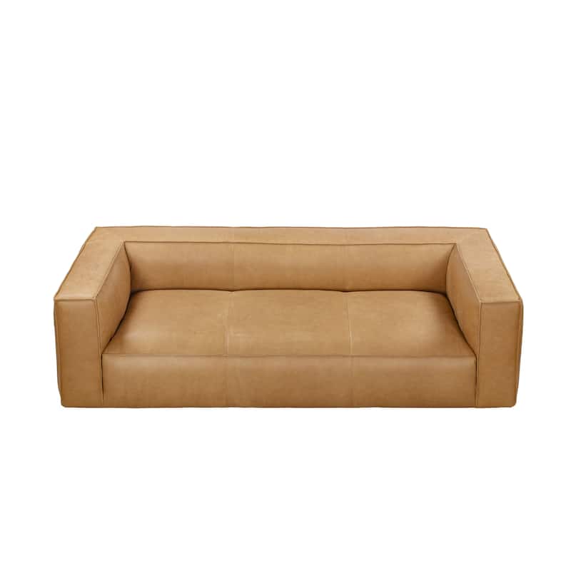 UR livingroom Full Aniline Leather Sofa Modern Genuine Leather Sofa Couch for Living Room - 100"W x 43"D x 26.25"H