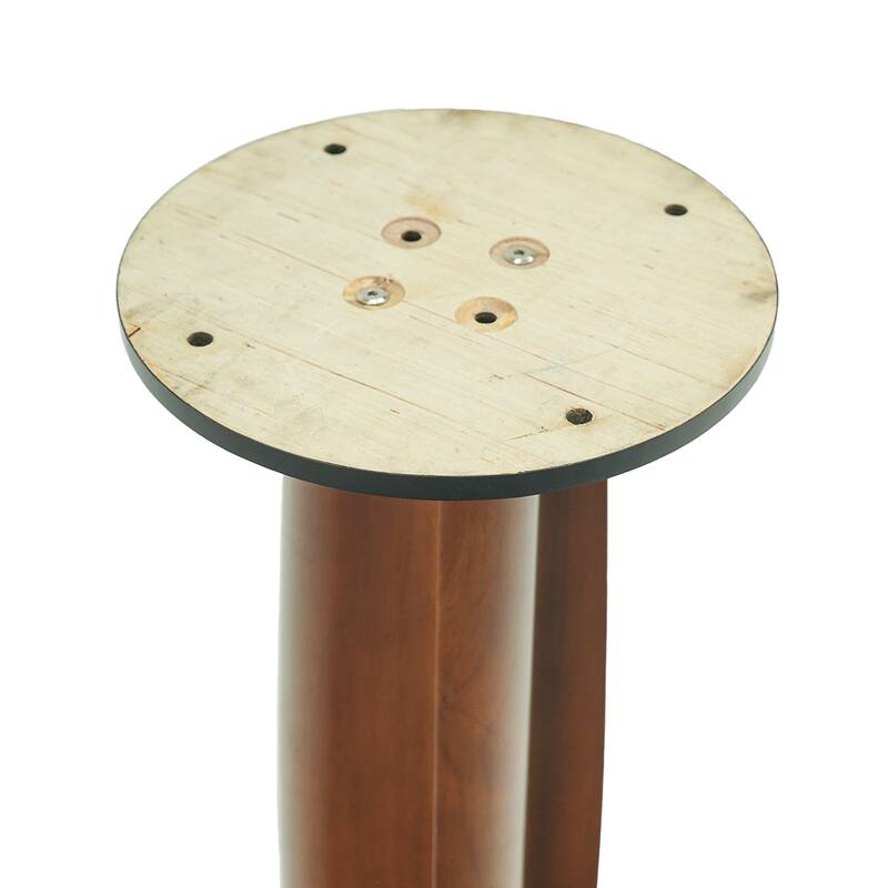 Modern Round Dining Table, 33.5" Tempered Glass Table with Wooden Leg & Gold Base, 2 - Person Kitchen Table for Small Space