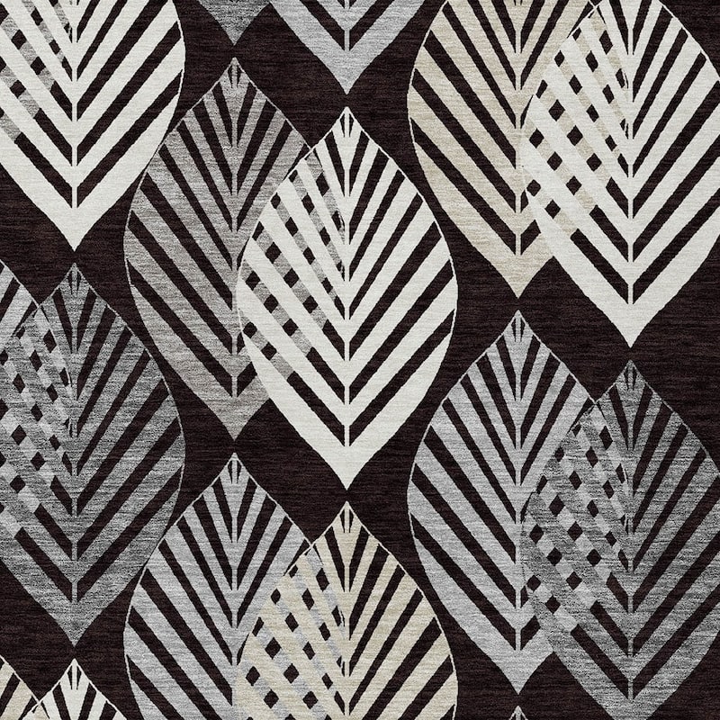 HomeRoots Floral Transitional Rectangle Outdoor Rug