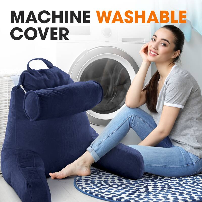 Cheer Collection Extra Large TV Pillow With Detachable Bolster