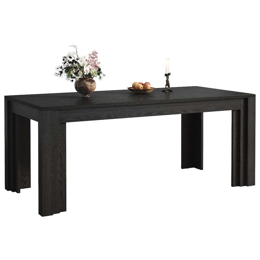 63-Inch Dining Table for 4-6 People, Large Rectangular Kitchen Table