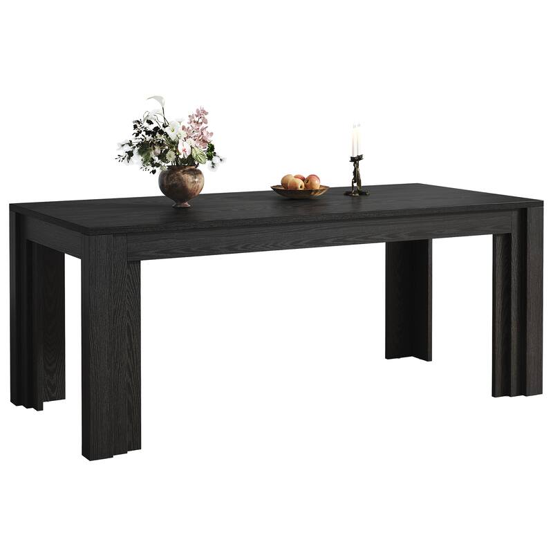 63-Inch Dining Table for 4-6 People, Large Rectangular Kitchen Table