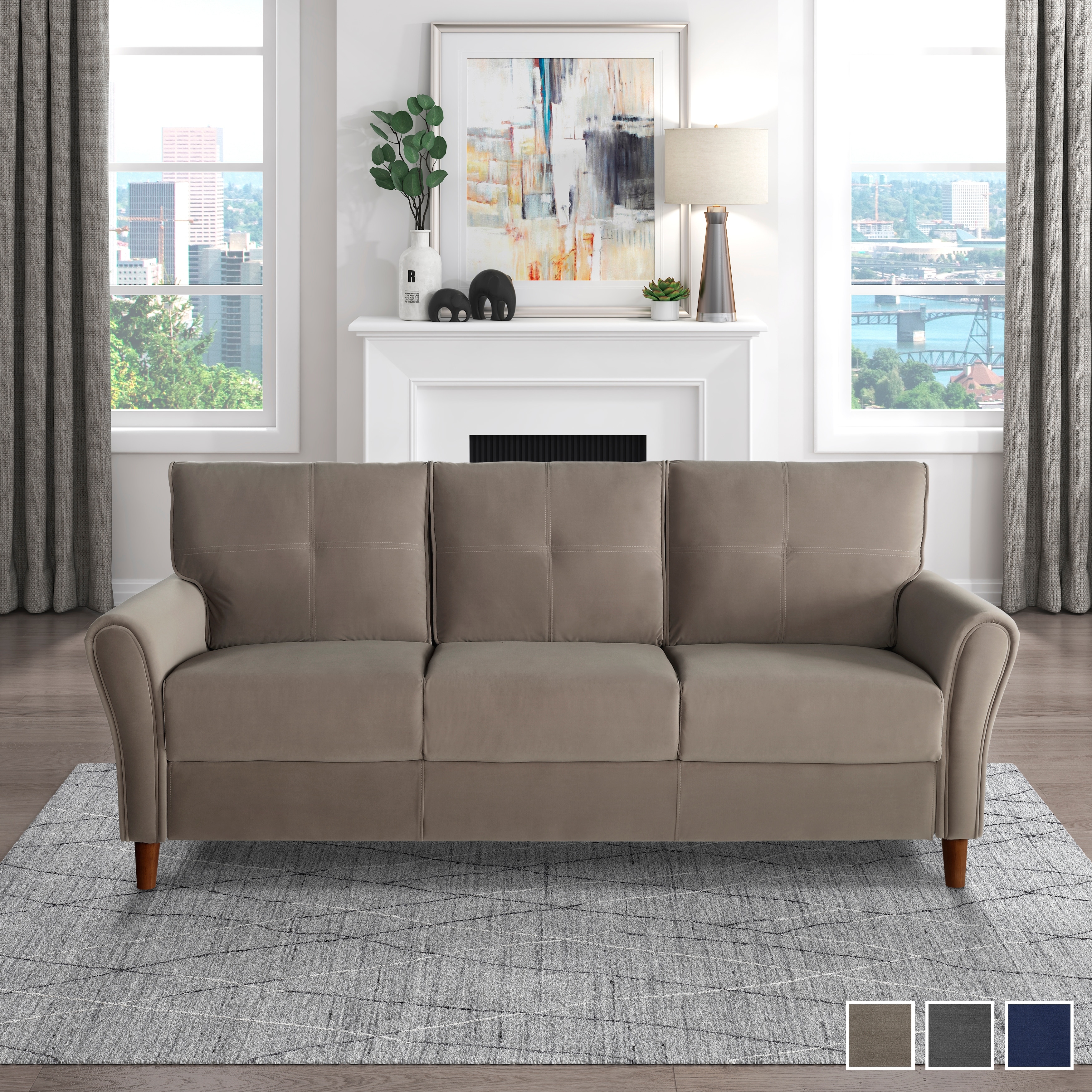 Fremont & Park Avlona Tufted Velvet Sofa