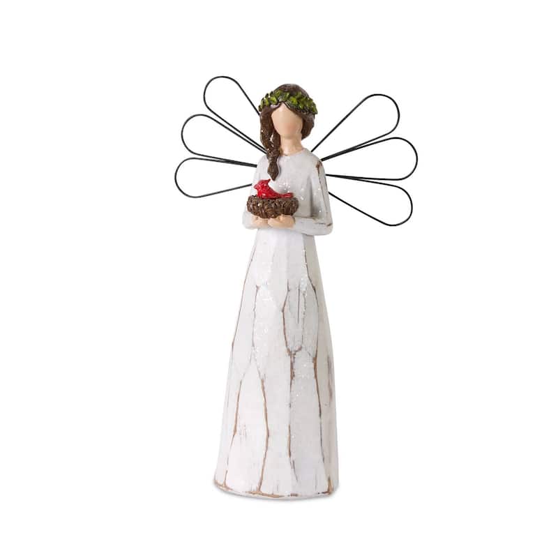 Glittered Angel Christmas Figurines - 11.5" - Set of 2