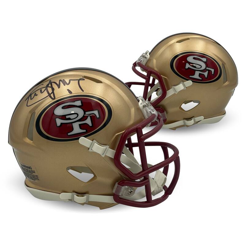 Steve Young Autographed San Francisco 49ers Signed Football Mini Helmet Radtke Sports COA - 8' x 11'