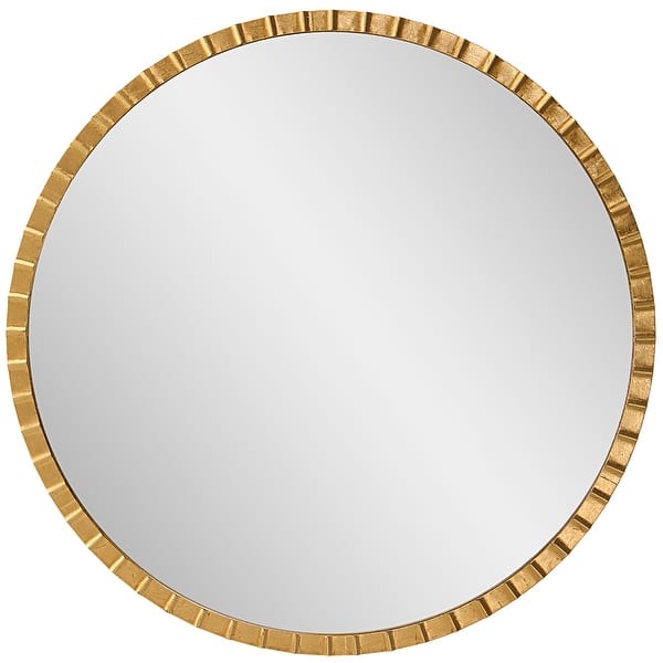 slide 2 of 7, Uttermost Dandridge Gold Round Mirror