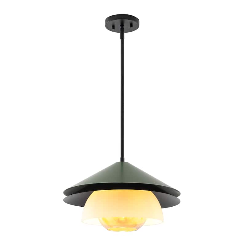 SAFAVIEH Jalen 17-inch Glass & Metal Pendant - 17"W x 17"D x 50"H