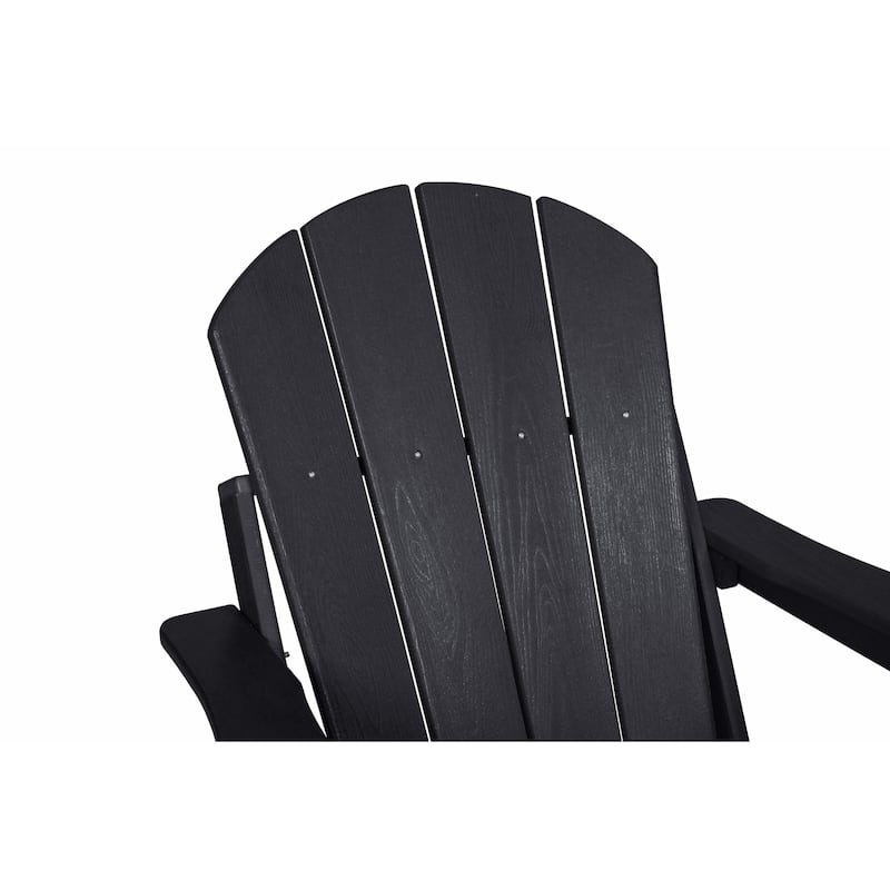 Weather-Resistant Adirondack Chair with Cup Holder & Folding Design