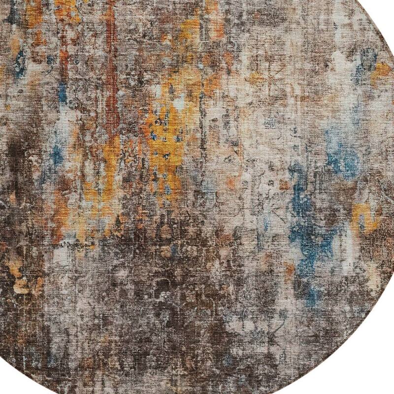 HomeRoots Abstract Transitional Rectangle Outdoor Rug