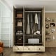 preview thumbnail 5 of 72, Rattan-Accented Wardrobe - Spacious Clothing Organizer with Style