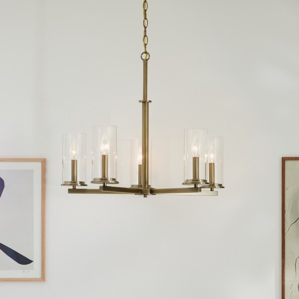 Kichler Lighting Crosby 26.25 in. 5 Light Natural Brass Chandelier Bed Bath Beyond 40787420