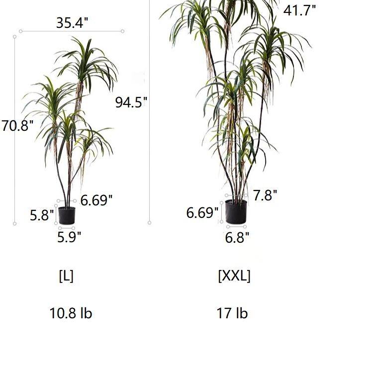 RusticReach Artificial Dracaena Tree - [D]-XLarge