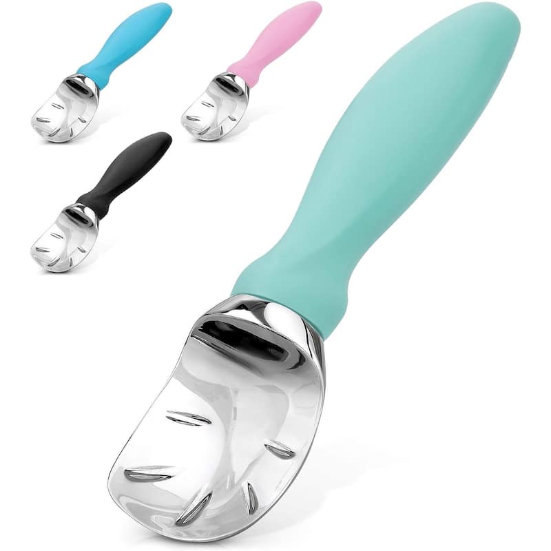 Zulay Kitchen Ice Cream Scoop With Soft Easy Grip Handle - Mint