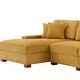 preview thumbnail 132 of 132, 118" W Corduroy L-shape Modular Sectional Sofa with Pillows