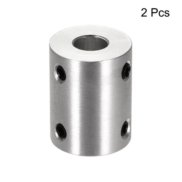 Uxcell 5mm To 10mm Bore Rigid Coupling Set Screw L25XD20 Aluminum
