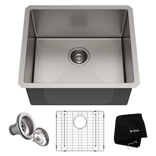 KRAUS Standart PRO Stainless Steel 21 inch Undermount Kitchen ...