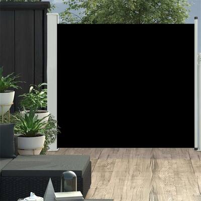 Patio Awning Retractable Side Awning Outdoor, Black