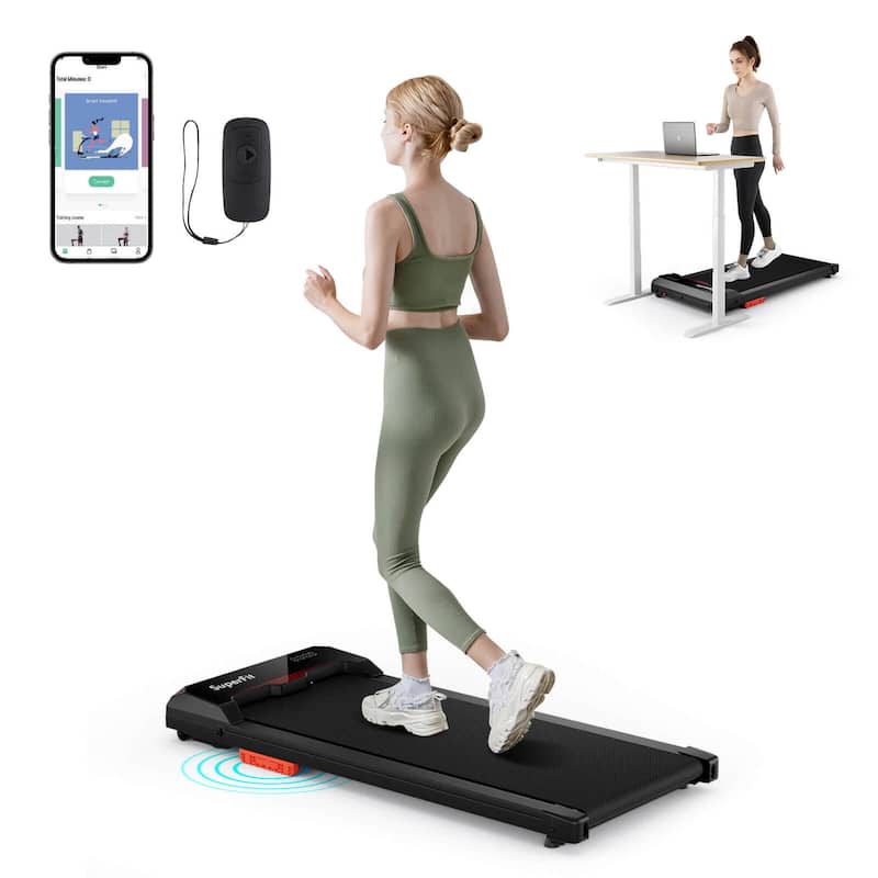 Costway Walking Pad 2.5HP Under Desk Treadmill with Remote Control - See Details - Black