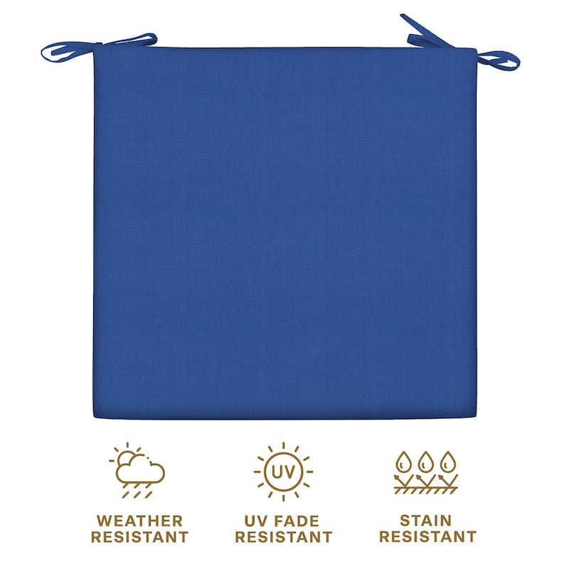 Outdoor Premium Dining Seat Cushion (2-Pack) - 20" wide x 20" deep x 4" thick