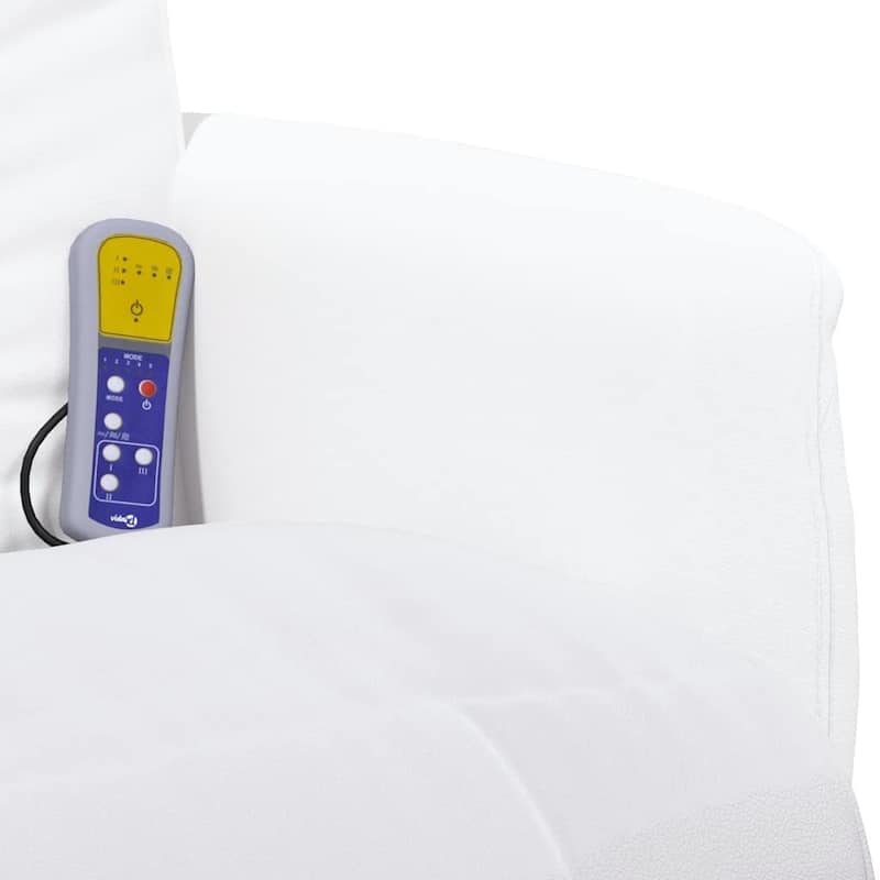 vidaXL Massage Recliner Chair Black Faux leather, metal, plywood Standard