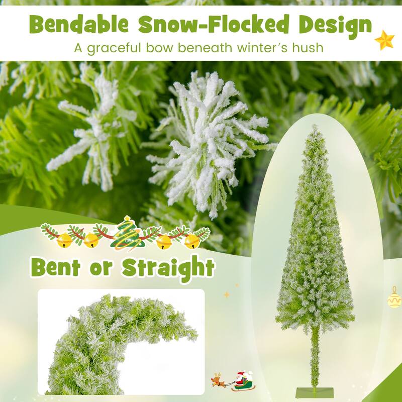 Costway 5/6/7 FT Bendable Christmas Tree with Bendable Top, 290 Branch - See Details