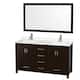 Option Espresso, Chrome Trim, White Quartz Top