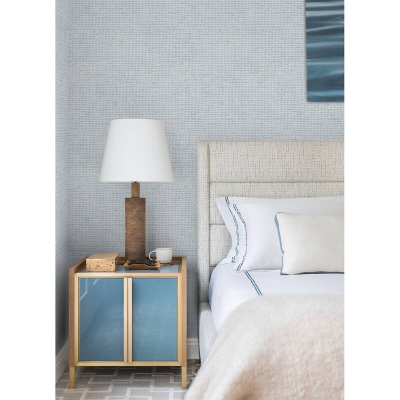 Chesapeake Wellen Light Blue Abstract Rope Wallpaper