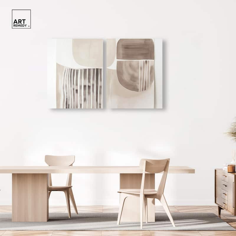 Elements of Quiet Canvas Set of 2 by Art Remedy, Gallery Wrapped