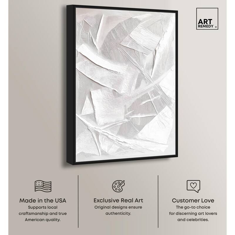 Thick White Texture II Canvas by Art Remedy