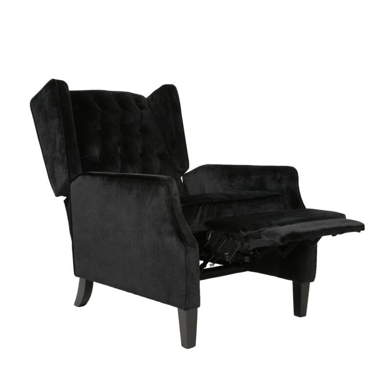 Roomfitters Tufted Wingback Push-Back Recliner Chair with Flared Arms, Lounge Accent Chair for Living Room