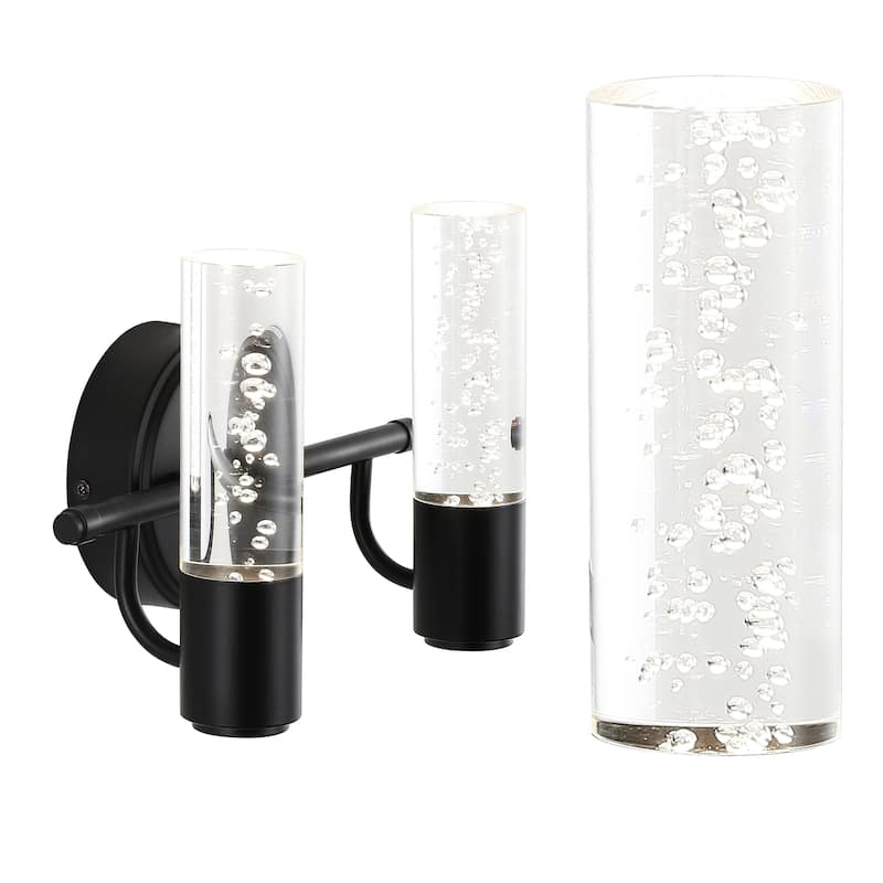 Alain Minimalist Modern Bubble Acrylic/Iron Integrated LED Vanity Light, by JONATHAN Y