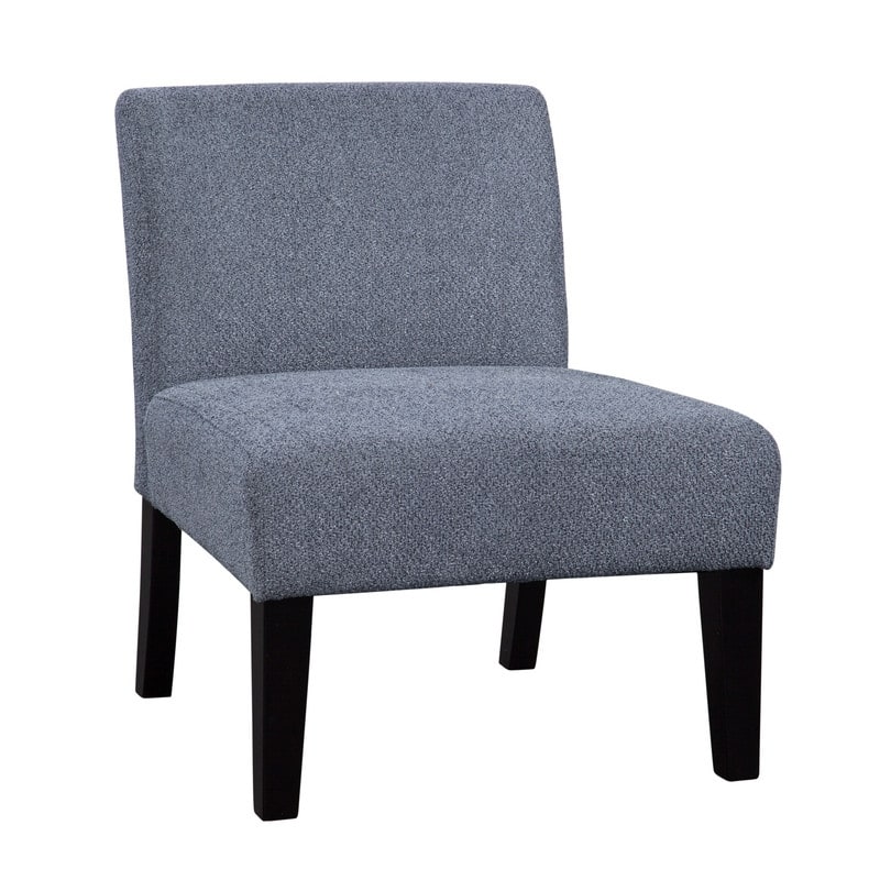 Avington Armless Slipper Accent Chair - Enchanted Chenille Steel Grey