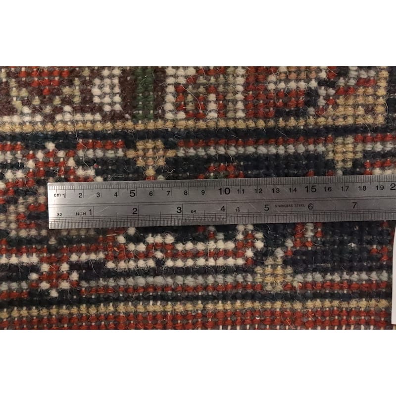 Hand Knotted Oriental 100% Wool Carpet Traditional Medallion Oranges & Rust Heriz (serapi) Area Rug - 3' 0'' X 2' 0''