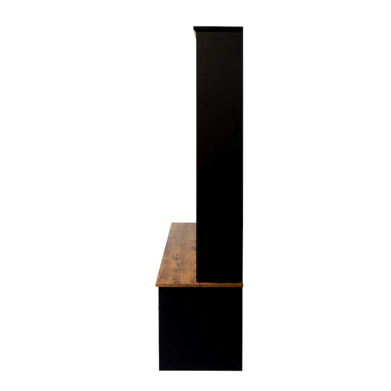 40.2" Modern Coat Rack with 3 Shelves and Drawers,Storage Bench