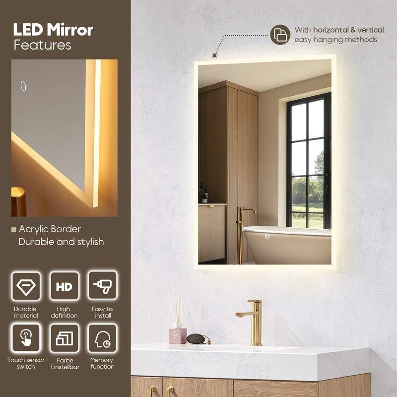 Alistair Single Bath Vanity with White Grain Stone Top & Mirror