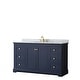 preview thumbnail 3 of 22, Avery 60-inch Single Vanity, Marble Top, Oval Sink, No Mirror