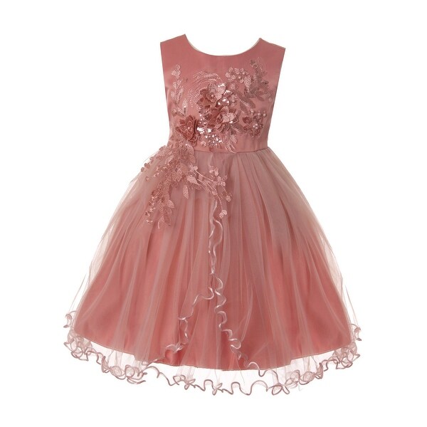 girls pink occasion dress