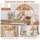 preview thumbnail 7 of 6, Kids Play Tent Bed Tent with String Lights Extra Large Playhouse Tent - 62" x 38.5" x 58" (L x W x H)