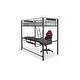 preview thumbnail 6 of 12, Signature Design by Ashley Broshard Black Twin Loft Bed with Desk