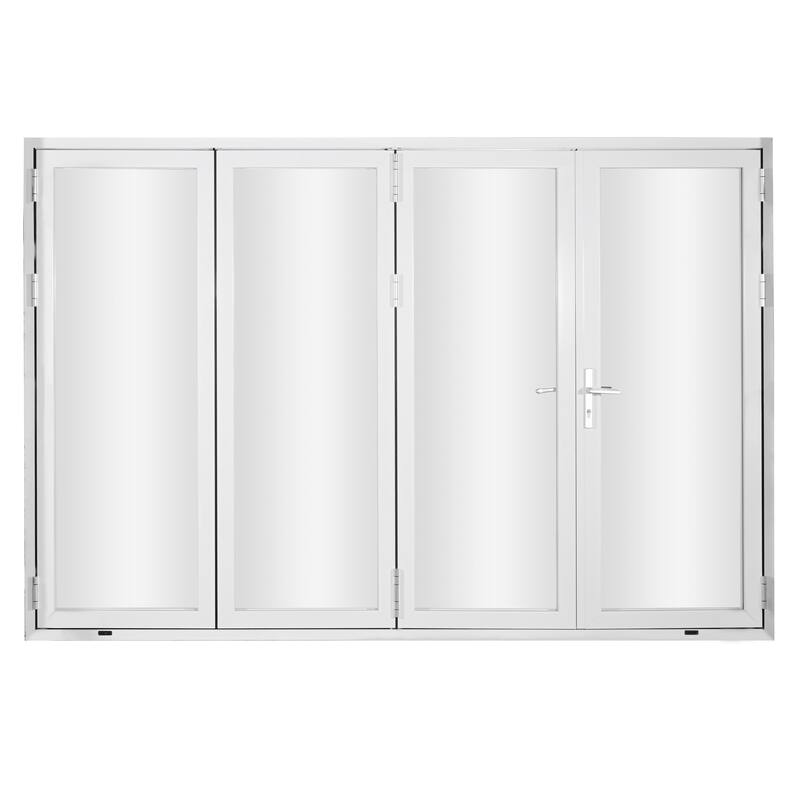 KaMic 120" x 96" 4-Panel Aluminum Patio Folding Door Right to Left-Outswing