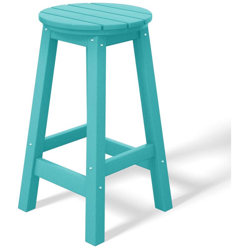 Laguna Hdpe All Weather Outdoor Patio 29" Round Bar Stool (Set Of 3)
