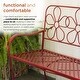 preview thumbnail 5 of 20, Alpine Corporation Daisy Metal Garden Bench, White