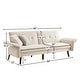 preview thumbnail 10 of 39, Modern Futon Sofa Bed, Convertible Sleeper Sofa with Tapered Wood Legs, 78.35" W, Small Split Back Sofa for Living Room