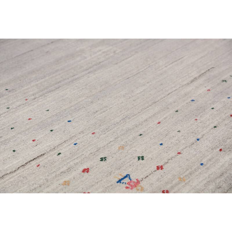 Gabbeh Indian Area Rug Handmade Living Room Silk Carpet - 8'11" x 11'7"