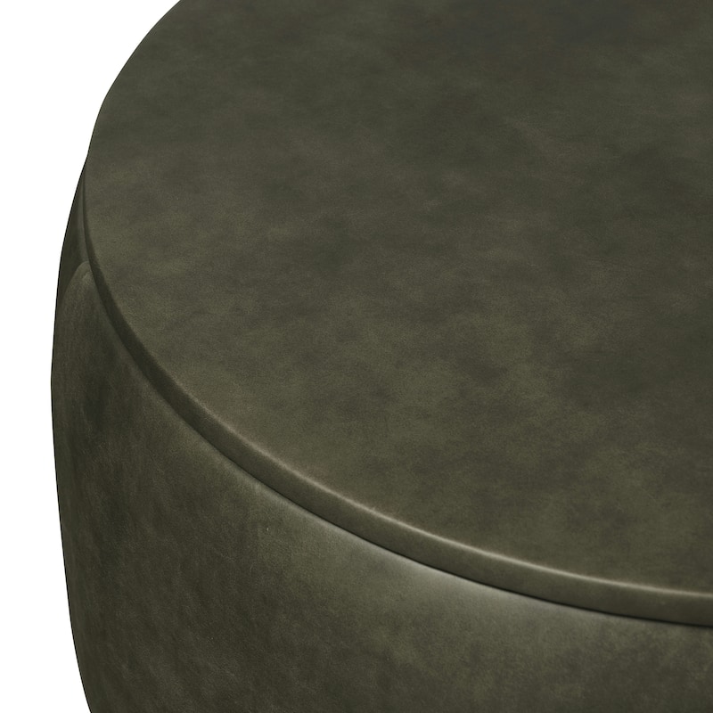 Poly & Bark Herve Storage Ottoman - Full Grain Genuine Italian Leather